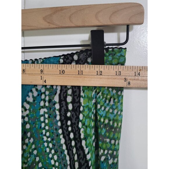 Vtg Y2K Midi Skirt Womens SZ S Green Fairy Grunge Whimsy Boho Abstract East 5th - Picture 3 of 7
